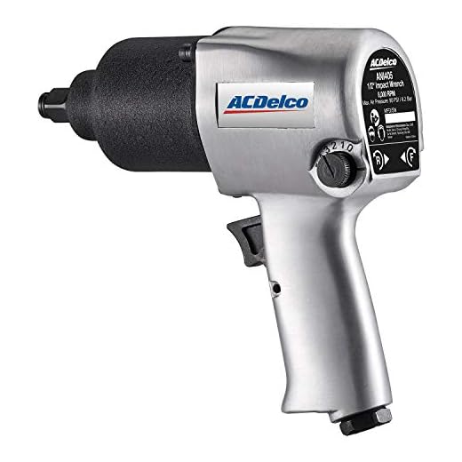 ACDelco ANI405A Heavy Duty Twin Hammer ½” 500 ft-lbs. 5-Speed Pneumatic Impact Wrench Tool Kit