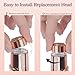 Replacement Heads Generation 3 Compatible with Flawless Facial Hair Remover Ring Light Version,New Version Replacement Blades for Flawless Replacement Heads Gen 3,18 Karat Gold-Plated Head,4 Pack.