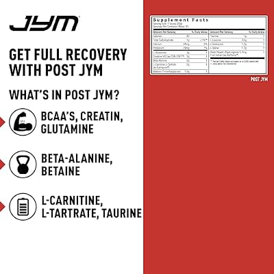 Pre JYM Grape Candy Pre Workout Powder and Post JYM Active Matrix Post-Workout Supplements Bundle, 30 Servings Each