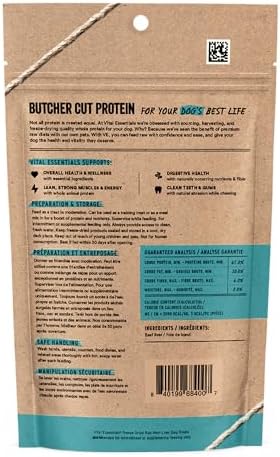 Vital Essentials Freeze Dried Dog Treats | Beef Liver, Single Ingredient | Premium Quality | Grain Free Training Treats for Dogs, 2.1 oz Bag - 1