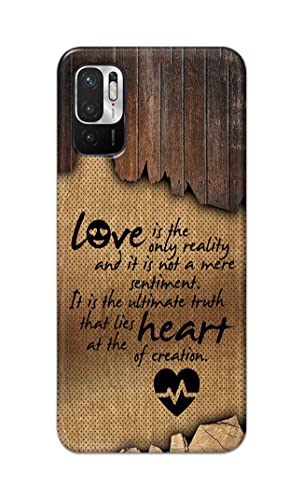 Image of PRINTFIDAA Love is The Only Reality and It is Not Mere Sentiment Printed Designer Hard Case for Poco M3 Pro (5G) Back Cover -(e) RPM1010