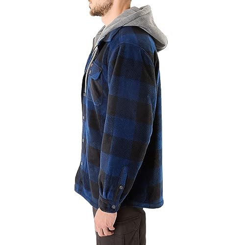 Image of Smith's Workwear Men's Big Men's Sherpa-lined Microfleece Shirt Jacket