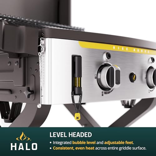 Image of HALO Elite4B Outdoor Griddle | 4 Burner, 8 Cooking Zones | 720 sq. in. (36″ x 20″) Wind-Proof Cooking Surface | Propane Gas Grill | HZ-1001-XNA