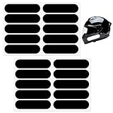 20pcs Motorcycle Helmet Reflective Stickers, High Visibility Black Safety Reflective Waterproof Decals Tapes Night Riding Safety Stickers Accessories for Motorcycle Bike Scooter Strollers Helmets