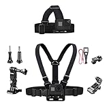 WLPREOE Chest Strap + Head Strap + Extension Arm Straight Joints Mount Kit for GoPro Hero10 9 8 7...