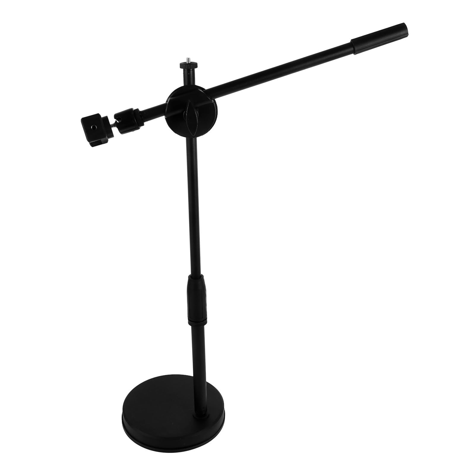 Soporte de Teléfono para Escritorio Soporte de Cámara Superior de Abs y Metal Negro Rotación 360° y Cabezal Trípode, para Móvil y Cámara, Uñas, Dibujo y Fotografía en Casa