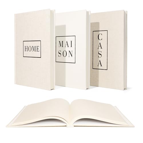 Linen Neutral Coffee Table Books Set - Fashion Designer Hardcover, Modern Display Books for Home Decor - XL Coffee Table Decoration