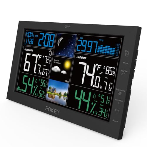 Amazon.com: Fokey Weather Station Wireless Indoor Outdoor, Indoor