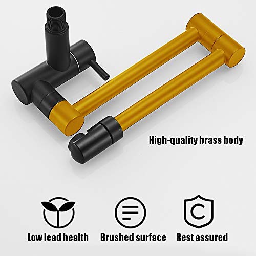 Bec pivotant à 360 degrés pour robinet de cuisine noir pliable et extensible - 4