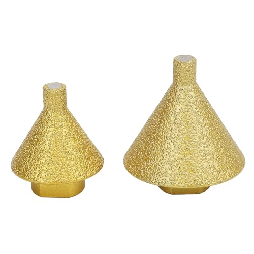 Broca de Fresado de Dedo de Diamante, Brocas de Biselado de Diamante de 38 Mm y 50 Mm para Amoladora Angular 100, Herramienta de Chaflán de Grano 50 con Rosca M10 para Agrandar,