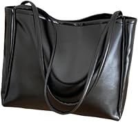 Vista 1 de Bolsos de gran capacidad PU Durable Hombro Mujeres Negro