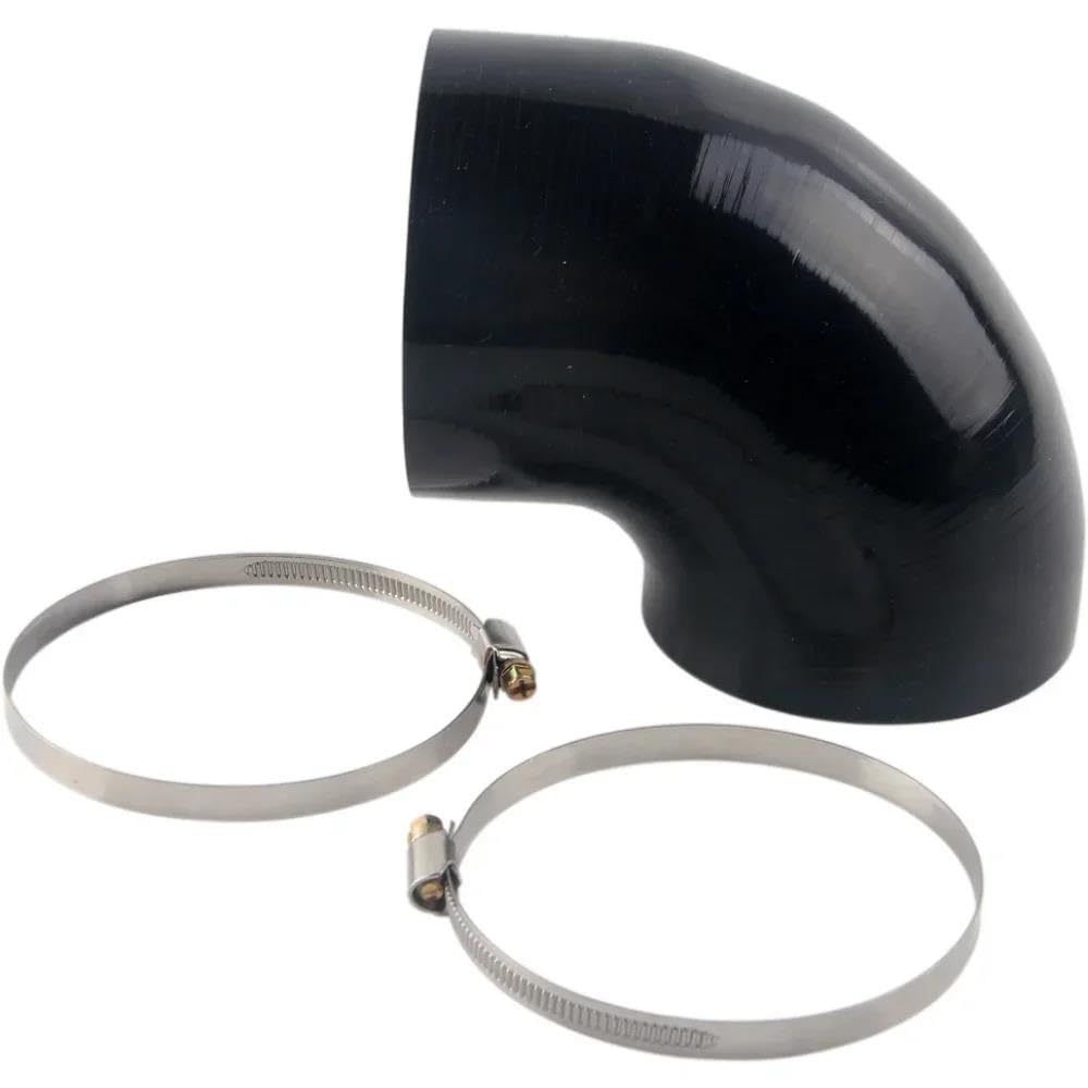 Tubo De Admisión De Aire 4 Pulgadas (102mm) - Codo 90 Grados Silicona Negra, Para Turbo, Coche Tuning, 3 Capas