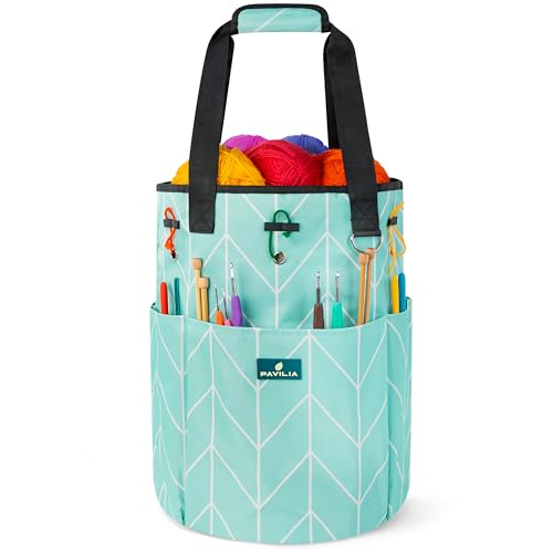 Sac pour fil à tricoter PAVILIA idéal pour vos encours créatifs en voyage