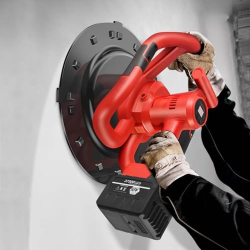 Electric Wall Cement Smoothing Machine 1680W, LCD Digital Display, 6 Speeds Adjustable, Concrete Cement Mortar Trowel - Wall Smoothing Polishing Machine, Professional Plaster Sander,37500mah