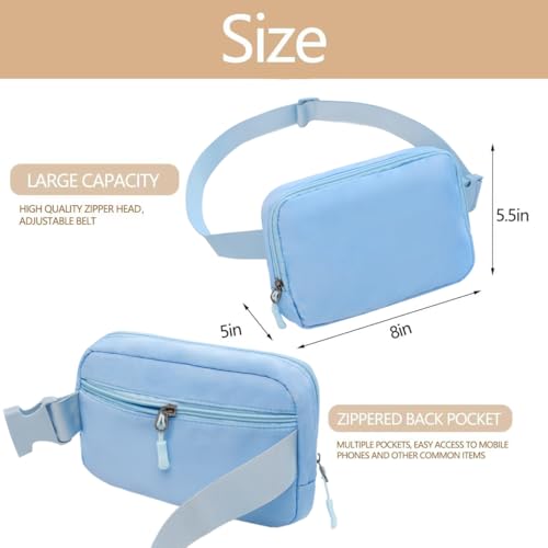Image of Belt bag Fanny pack crossbody bags for women Everywhere belt bag (Light blue)