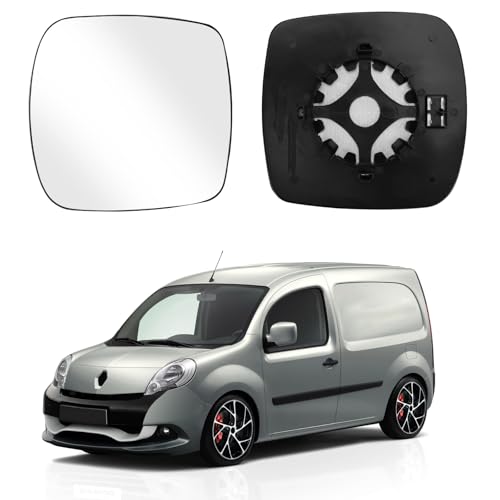 Verre de Rétroviseur Remplacement pour Renault Kangoo II 2007-2012, Rétroviseur Extérieur Réglable Adapté, Lente di Retromarcia, Rétroviseur avec...