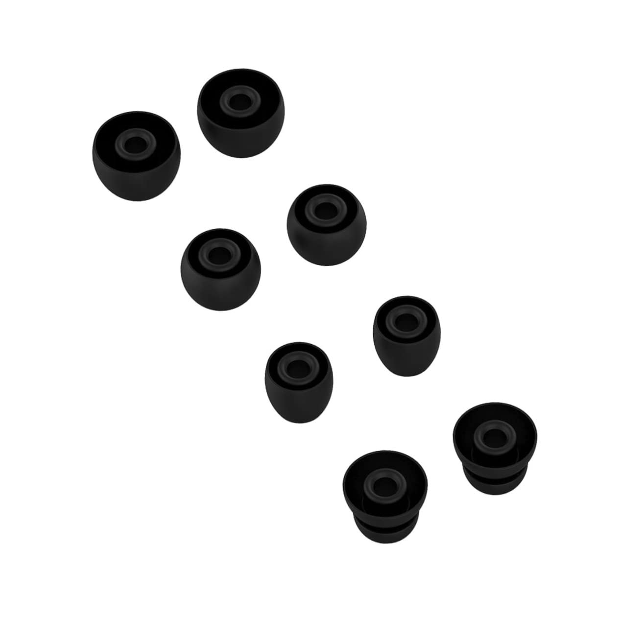 VANZACK 8pcs Pro Earbuds Tips Silicone Ear Covers for Wireless Earbuds Noise Isolating Water-Resistant Soft Silicone Sleeves for