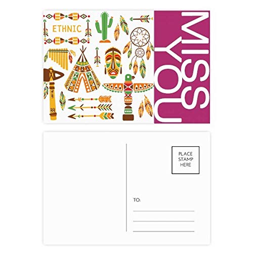 Carte postale dream catcher amérindien totem lot de 20 pour offrir des messages uniques