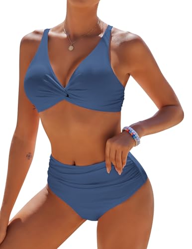 AI'MAGE Bikini Damen Set Sexy Oberteil und Höschen High Waist Bademode...