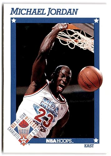 1991-92 Hoops 253 MICHAEL JORDAN All Star Chicago Bulls Basketball Trading Card
