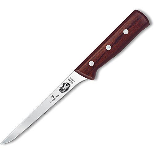 Victorinox, 5.6406.15, Wood, Ausbeinmesser, Extra scharfe Klinge, mit geradem Schliff, mit edlem Holzgriff, Braun, Made in Switzerland,