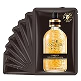 Face Masks Skincare Sheet Hydrating Face Mask 24k Gold Moisturizing Face Mask Sheet Masks Facial Anti-aging Skincare Sheet Hydration Face Mask Pack Facial Mask Sheet for Wrinkle Fine Lines Pack of 10