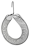 HOME-X Hanging Peanut Wreath Feeder, Round Metal Hanging Bird Feeder for Feeding Birds and Squirrels, 16" L x 12" W x 2 ½ " H, Black