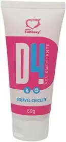 D4 GEL UMECTANTE PARA LUBRIFICAÇÃO BEIJAVEL SABOR CHICLETE 60G