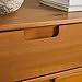 Walker Edison Sloane 6-Drawer Groove Handle Solid Wood Dresser, 52 Inch, Caramel