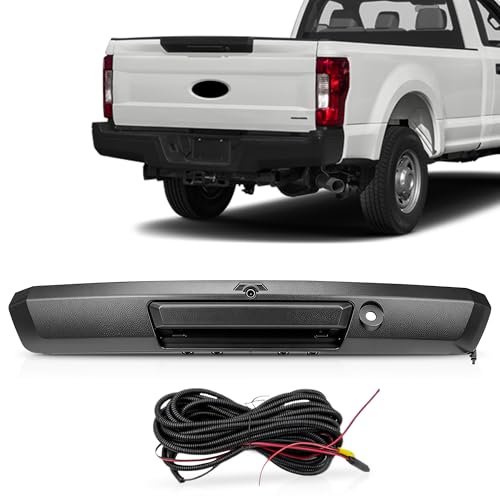Image of PartsFlow Tailgate Handle with Rear View Backup Camera Compatible With 2017-2022 Ford F-250 F-350 F-450 Super Duty Without Release Button Replaces# HC3Z-9943400-NB HC3Z-9943400-NA