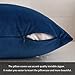 MIULEE Velvet Throw Pillow Covers 18x18 Inch, Pack of 2 - Dark Blue, Super Soft Decorative Square Cushion Cases Modern Luxury Home Decor for Sofa, Couch, Bed, Chair