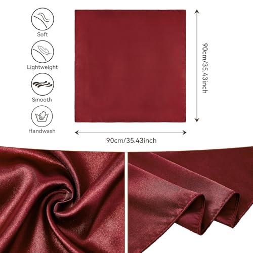 American Trends Wild Rag Cowboy Scarf for Men 35 Inch Western Head Scarf Silk Feeling Cowboy Scarves Neck Bandana2