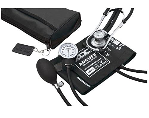 Adc - Ad76864111-Bk-Os Pro's Combo Ii Sr Adult Pocket Aneroid/Scope Kit With Prosphyg 768 Blood Pressure Sphygmomanometer And Adscope Sprague 641 Stethoscope With Nylon Carrying Case, Black #TOP21
