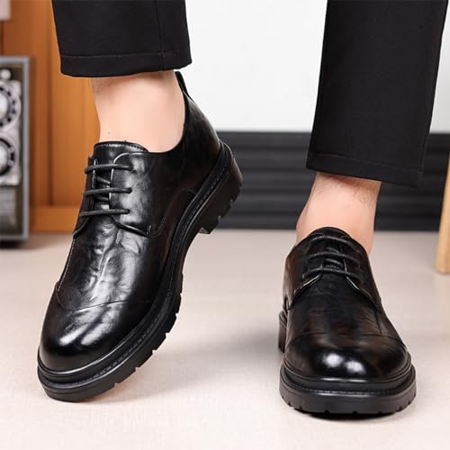 Men’s Classic Dress Shoes for Men, Round Toe Lace-up Comfort Oxford Dress Formal Wedding Gentleman Shoes2