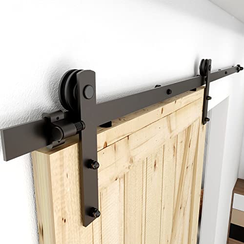 Ccjh 6 Feet Heavy Duty Sturdy Sliding Barn Door Hardware Kit -Smoothly And Quietly -Easy To Install Fit 36" Wide Door Panel (I Shape Hanger) #TOP3