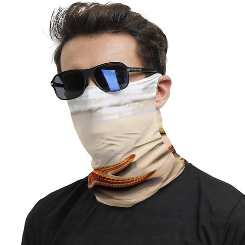 Neck Gaiter Beach Landscape Face Mask for Travel Face Cover Scarf for Men Women Elastic Headbands Wind-proof Bandana for Skiing Fishing Hiking Cycling2