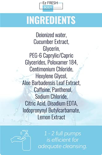 Foam Hypoallergenic Moisturizing Makeup Remover | Ez Fresh Body | Micellar Water Non Comedogenic And Hydrating Hand Sanitizer Perfect For Gentle Skin (Lemon, Travel, 60 Ml) #TOP1