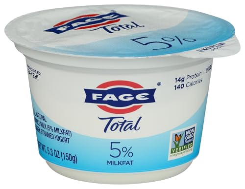 FAGE Total Greek Yogurt, 5% Whole Milk, Plain, 5.3 oz