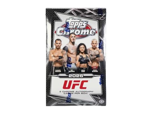 2026 Topps Chrome UFC Hobby Trading Card Box (2 Autographs Per Trading Card Box)