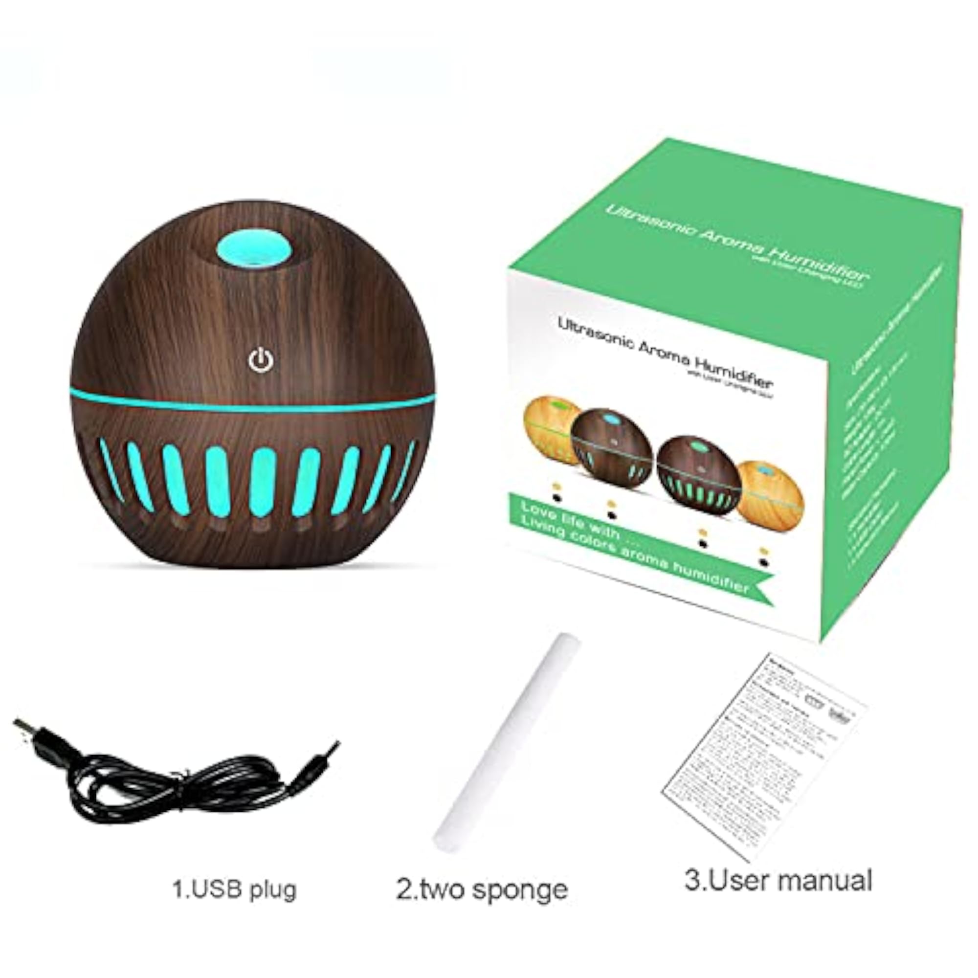 Mini Mist Humidifier with LED Night Lights