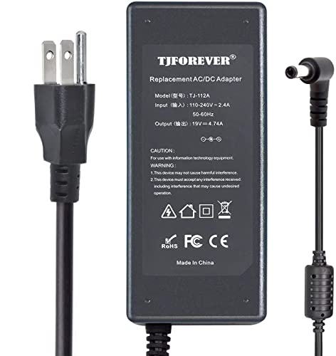 TJFOREVER 90W Laptops Charger for Asus K52F K53E K55A K55N U56E X550 X550CA X550L X550LA X551C X551CA X551M X551MA X551MAV X751MA ADP-65JH BB EXA0703YH ADP-65GD B Power Adapter