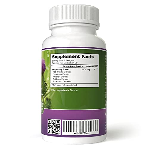 Liver Kidney Aid, Herbal Based Ingredients Supports Liver And Kidney Health, 90 Days Supply (180 Softgels) #TOP1