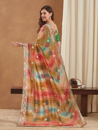 Image of Women's Banarasi Silk With Jacquard Print Saree With Blouse