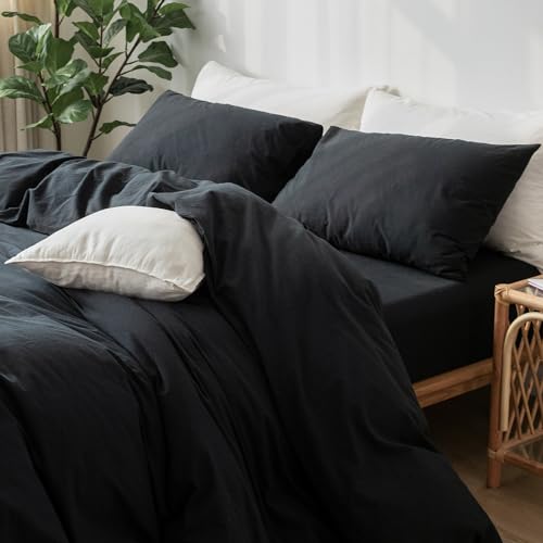 MOOMEE Pillowcase Set of 2 100% Washed Cotton Linen-Like Queen by MOOMEE - Used condition - Image 4