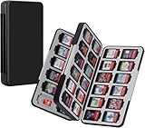 JINGDU 48-Slot Switch Game Card Case Compatible with Switch Game Cards & micro SD Cards, the Games Holder Organizer Suitable for Switch, NS2/NS/Lite/OLED Game Card, Black