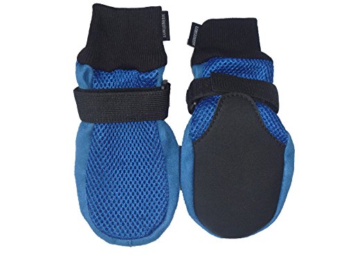 Lonsuneer Dog Boots Breathable And Protect Paws Soft Nonslip Soles Blue Color Size X-Large - Inner Sole Width 3.15 Inch #TOP1
