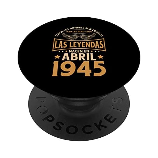 Cumpleaños Hombre Regalos Las Leyendas Abril 1945 PopSockets PopGrip Intercambiable