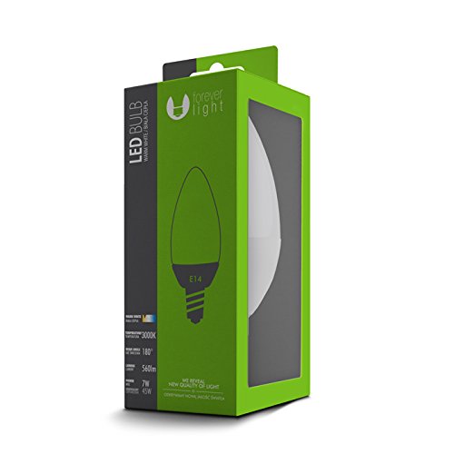 ?arówka LED E14, 7 W, ciep?a biel, 10 sztuk, kszta?t ?wiecy, zast?puje ?arówk? o mocy 45 W, klasa energetyczna A+