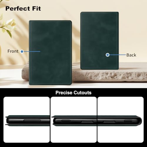 LaoShuSheng Magnetic Case for Xteink X3, Ultra-Lightweight Premium PU Leather Protective Cover with Magnetic Closure for Xteink X3 E-Reader (Dark Green) by LaoShuSheng - Used condition - Image 5