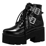 plateau stiefeletten mit blockabsatz